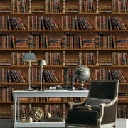 Clearance Wall stickers under $5 Bookshelf Wallpaper PVC Room Wall Sticker Decoration 3D Living Stickers Wall Sticker